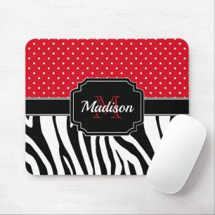 Dots & Zebra Print Mouse Pad