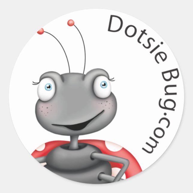Dotsie Bug.com Classic Round Sticker (Front)