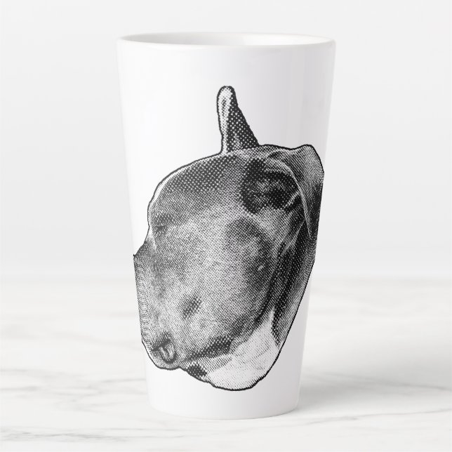 dotstrength pitbull latte mug (Front)