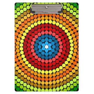 Dotted Abstract Mandala Art Design-65904 Clipboard