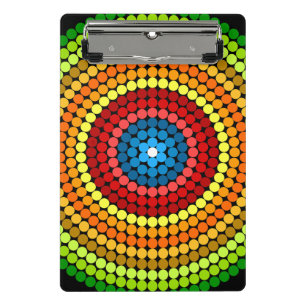 Dotted Abstract Mandala Art Design-65904 Mini Clipboard