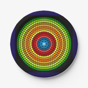 Dotted Abstract Mandala Art Design-65904 Paper Plate