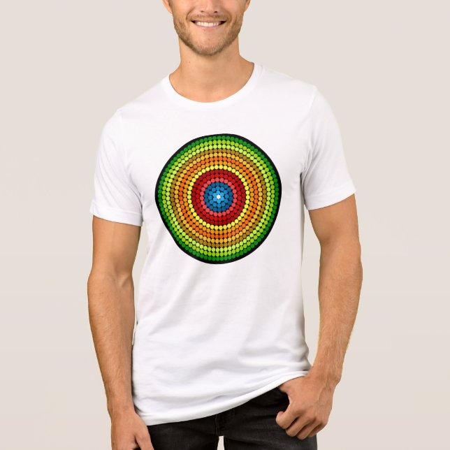 Dotted Abstract Mandala Art Design-65904 Tri-Blend Shirt (Front)