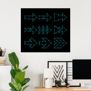 Dotted Arrows Poster