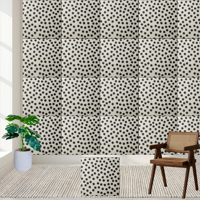 Dotted Black White Glitter Floor Wall Kitchen Ceramic Tile (Dotted Black White Glitter Floor Wall Kitchen Ceramic Tile)