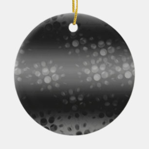 Dotted Bursts Pattern - Black, Grey, White Ceramic Ornament