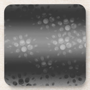 Dotted Bursts Pattern - Black, Grey, White Coaster