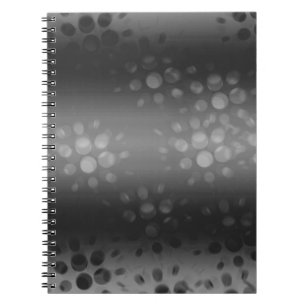 Dotted Bursts Pattern - Black, Grey, White Notebook