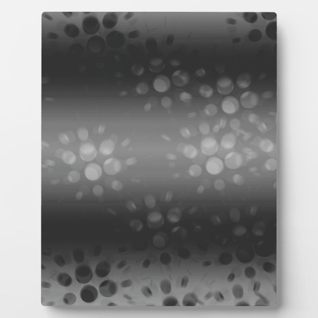 Dotted Bursts Pattern - Black, Grey, White Plaque (Front)