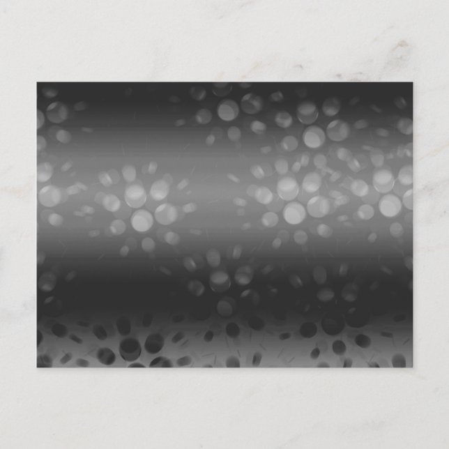 Dotted Bursts Pattern - Black, Grey, White Postcard (Front)