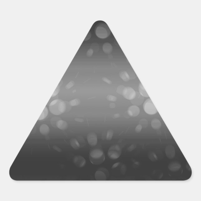 Dotted Bursts Pattern - Black, Grey, White Triangle Sticker (Front)