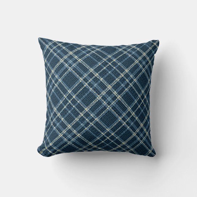 Dotted checkered pattern. Gray-blue. Cushion (Front)