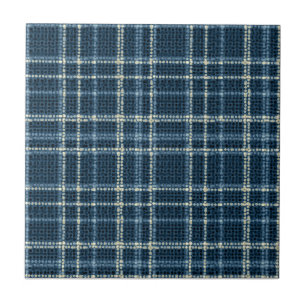 Dotted chequered pattern. Grey-blue. Ceramic Tile
