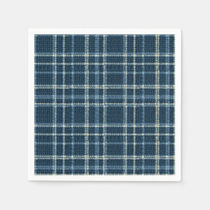Dotted chequered pattern. Grey-blue. Napkin
