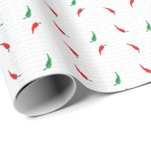 Dotted Chile Pepper Pattern Wrapping Paper