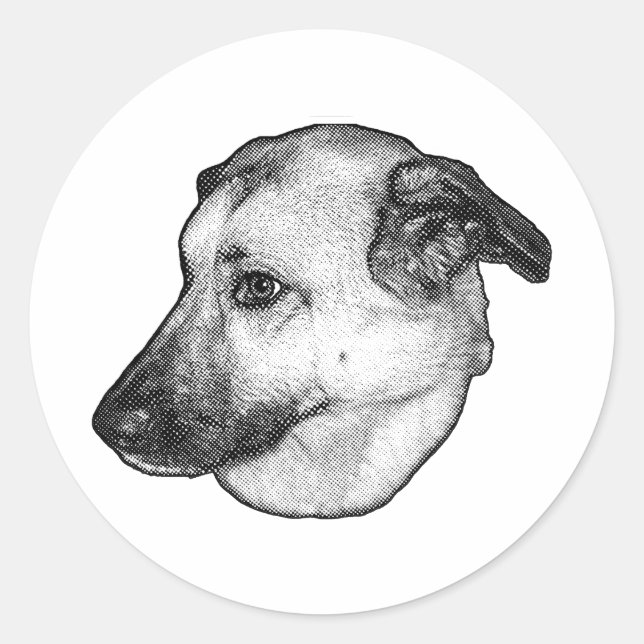 Dotted Dog, Artistic Sticker (Front)
