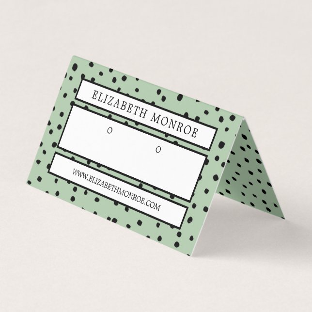 Dotted Earring Holder, Jewelry Display Card (Front)