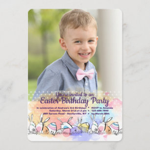 Dotted Easter Photo Invitation
