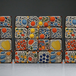 Dotted Faux Relief Glazed Contemporary Home Decor Ceramic Tile