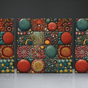 Dotted Faux Relief Glazed Contemporary Home Decor Ceramic Tile