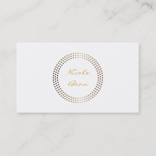Dotted Gold Circles Modern Dots Business Card