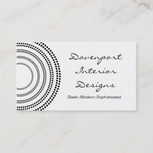 Dotted Half Moons Business Card, Black Card