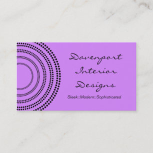 Dotted Half Moons Business Card, Lavender Card