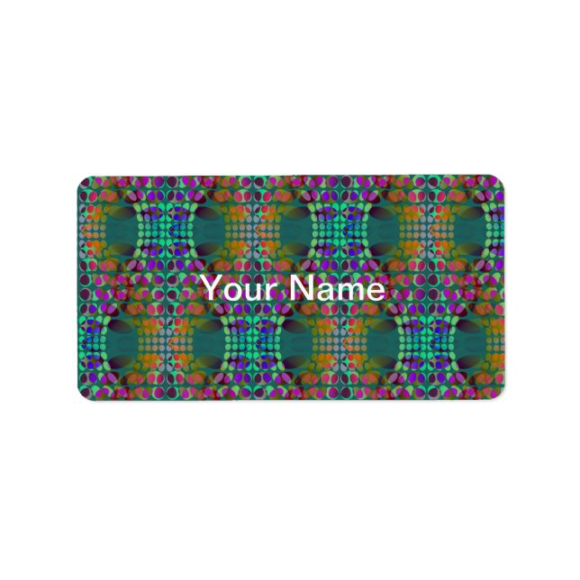 Dotted Orderly Chaos Wallpaper coloured + your tex Label (Front)