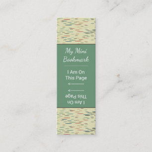 Dotted Speckle Simple Pattern Mini Marker Green Business Card