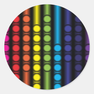 Dotted Spectrum Classic Round Sticker