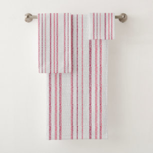 Dotted striped pattern. bath towel set