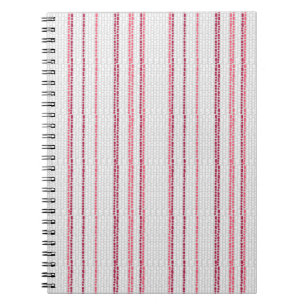 Dotted striped pattern. notebook