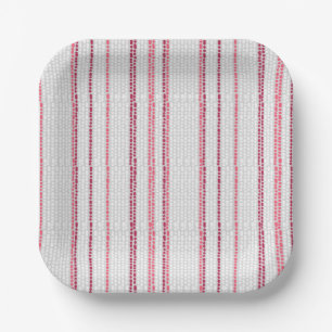 Dotted striped pattern. paper plate