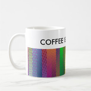 Dotted Stripes Pattern coloured + your ideas Coffee Mug