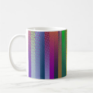 Dotted Stripes Pattern coloured + your ideas Coffee Mug