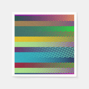 Dotted Stripes Pattern coloured + your ideas Napkin
