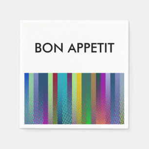 Dotted Stripes Pattern coloured + your ideas Napkin