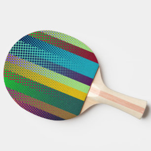 Dotted Stripes Pattern coloured + your ideas Ping Pong Paddle