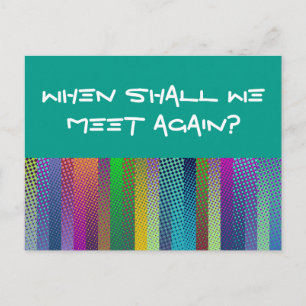 Dotted Stripes Pattern coloured + your ideas Postcard