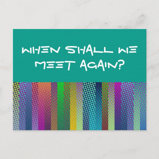 Dotted Stripes Pattern coloured + your ideas Postcard (Front)