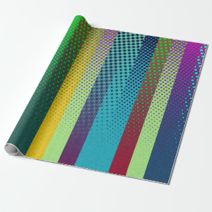 Dotted Stripes Pattern coloured + your ideas Wrapping Paper