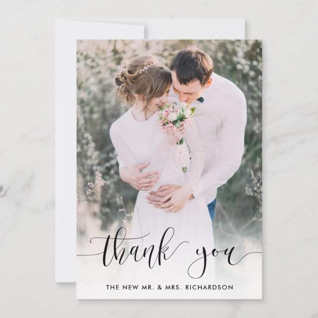 Dotted Thanks | Wedding Photo Thank You (Front)