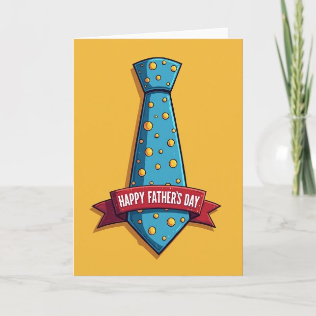 Dotted Tie Fathers Day Card (Front)