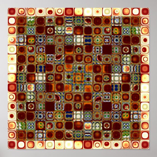 Dotted Tiles Pattern Poster (Front)