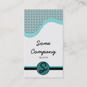 Dotted Wave Monogram (Ocean) Business Card