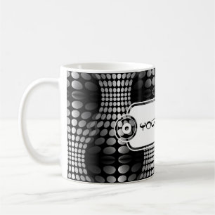 Dotted Waves Wallpaper black & white Coffee Mug