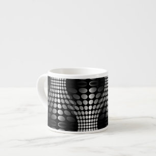 Dotted Waves Wallpaper black & white Espresso Cup