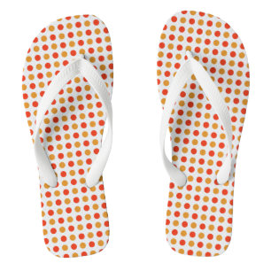 Dotted Yellow and Orange Thongs