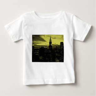Dotted Yellow Black New York City Baby T-Shirt