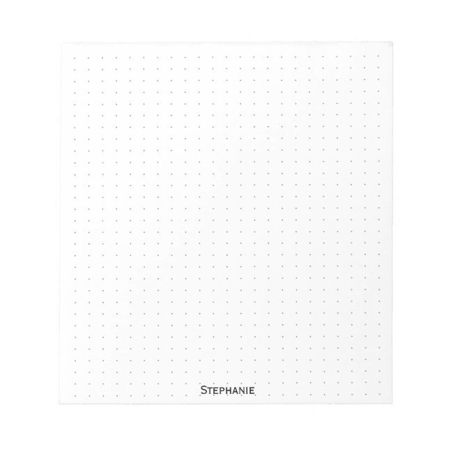 Dotted | Your Name Corporate Minimalist Black Notepad (Front)